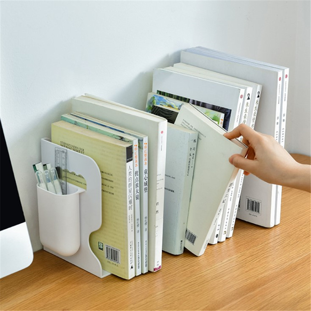 Office desk creative retractable Folding book stand file storage book shelf plastic book stand