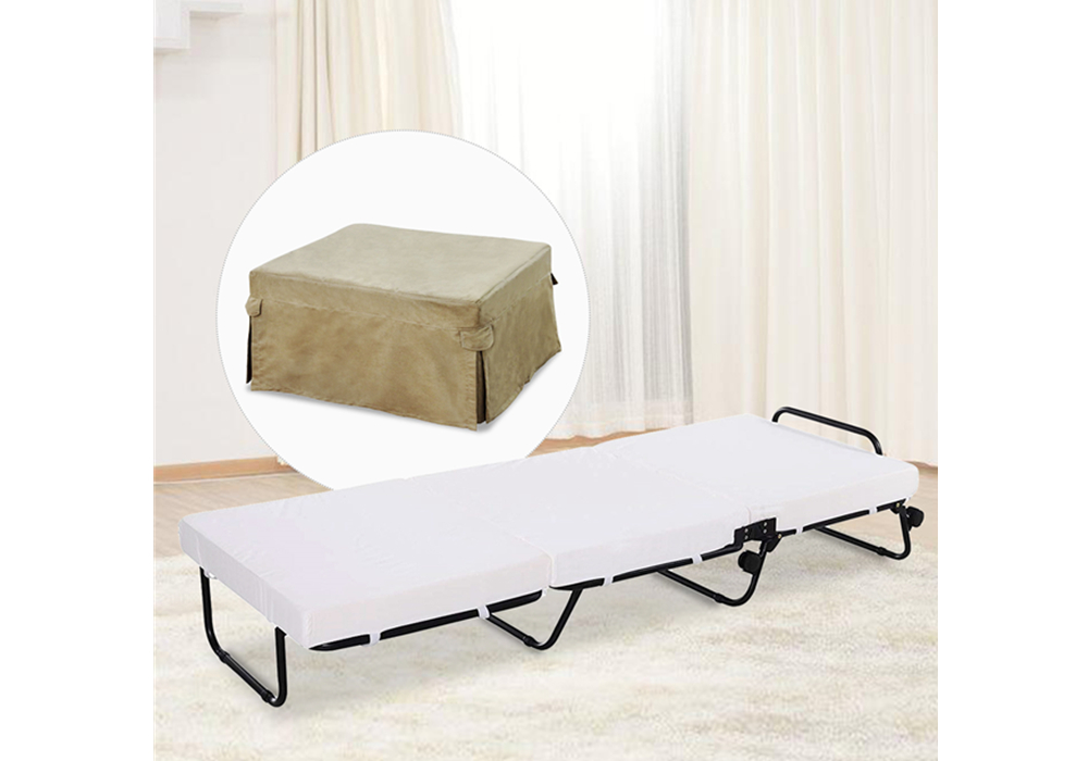 Folding Convertible Sleeper Bed Ottoman