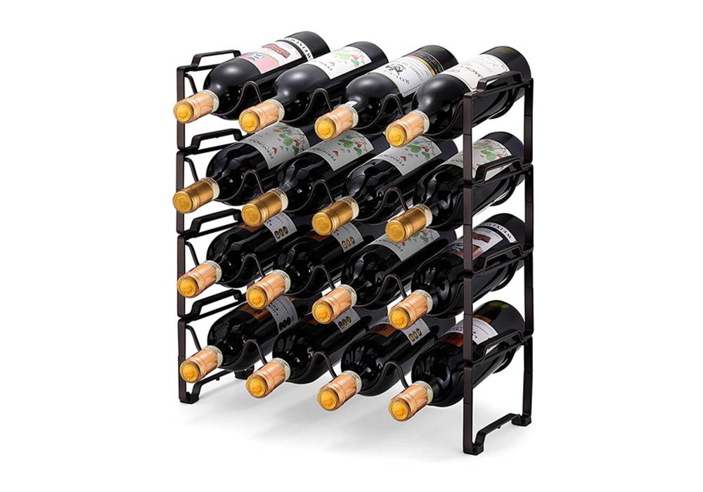 4-Tier Stackable Wine Rack