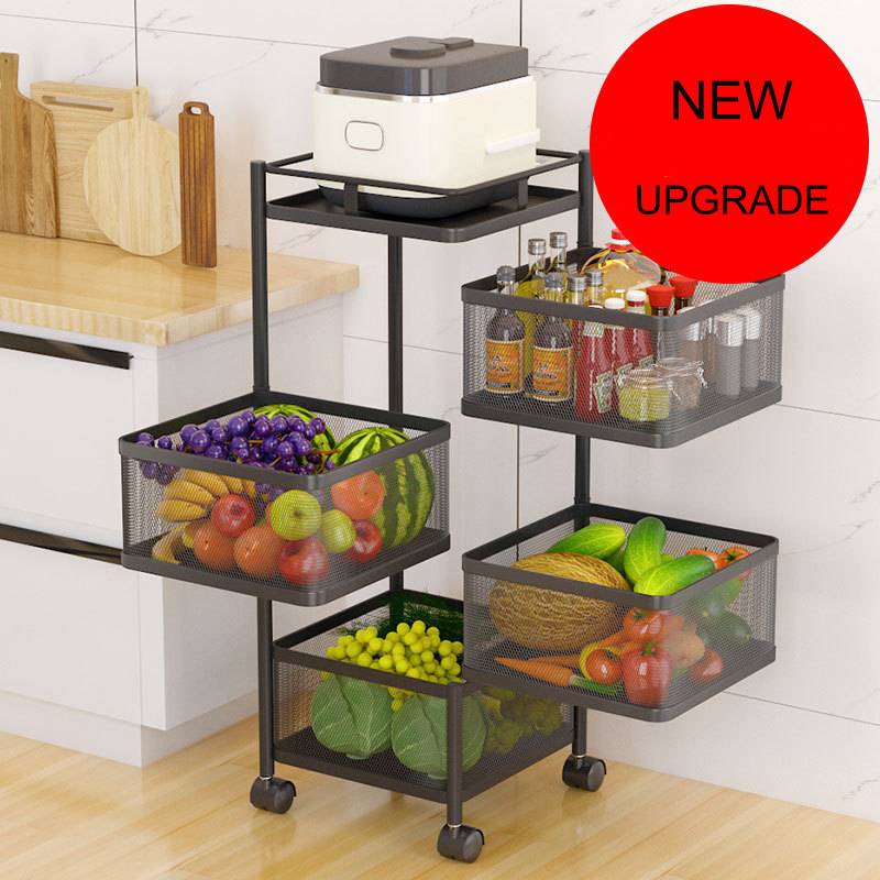 Kitchen rotating vegetable shelf Storage holders kitchen storage rack